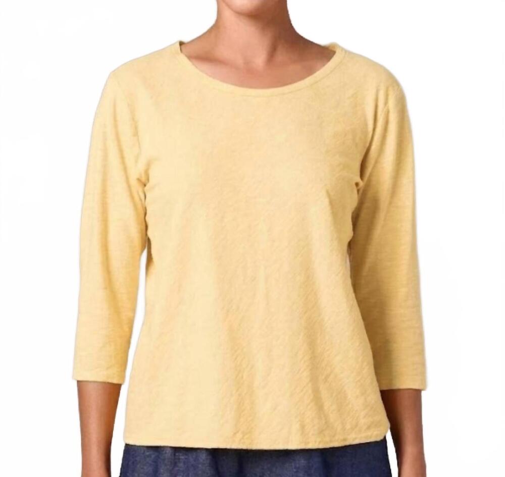 NEW CUT LOOSE jersey 3/4 bias top in sunburst